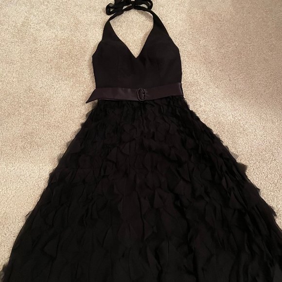 Black Silk Dress - Picture 2 of 3